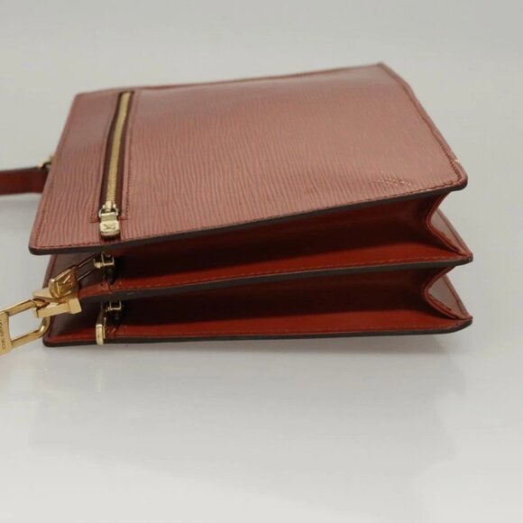 LOUIS VUITTON Epi Angian Clutch Bag Brown - Picture 3 of 15